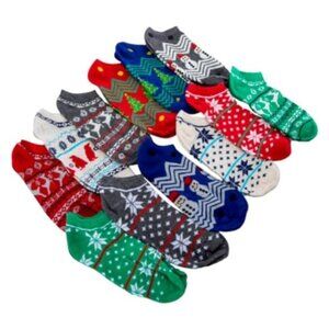12 Days of Ugly Sweater Socks Women’s No-Show Size 9-11 NEW Holiday Gift Set